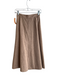 Foxrun Size 6 Brown No Fabric Tag Wool Button Front Pleated Ankle Length Skirt Brown / 6