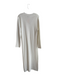 Na-kd Size S White Acrylic Blend V Neck Long Sleeve Knit Maxi Dress White / S