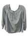 Rag & Bone Jean Size M Blue & White Cotton Striped Elastic Neck Long Sleeve Top Blue & White / M