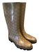 Gucci Shoe Size 37 Tan & brown Rubber Lug Sole Almond Toe Calf Height Rainboots Tan & brown / 37