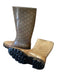 Gucci Shoe Size 37 Tan & brown Rubber Lug Sole Almond Toe Calf Height Rainboots Tan & brown / 37