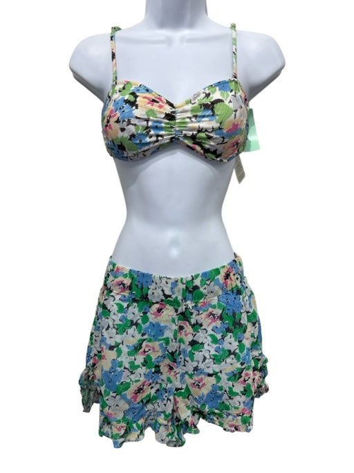 Ganni Size 32 Blue, Green & Multi Poly Blend Detachable Strap Swimsuit Blue, Green & Multi / 32
