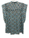 Joie Size XS Blue & Multi Viscose 1/4 Button Sleeveless Floral Top Blue & Multi / XS