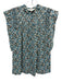 Joie Size XS Blue & Multi Viscose 1/4 Button Sleeveless Floral Top Blue & Multi / XS