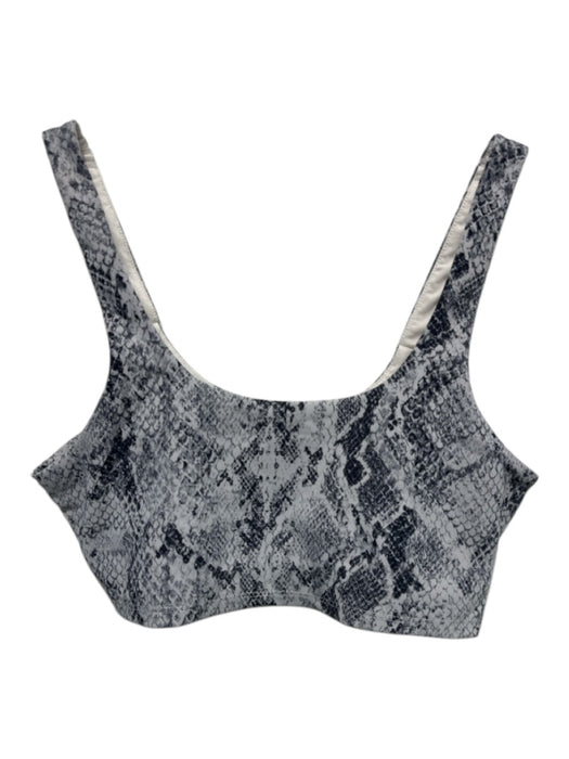Lululemon Size XS Grey & Black Synthetic Straps Printed Athletic Top Grey & Black / XS