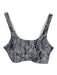 Lululemon Size XS Grey & Black Synthetic Straps Printed Athletic Top Grey & Black / XS