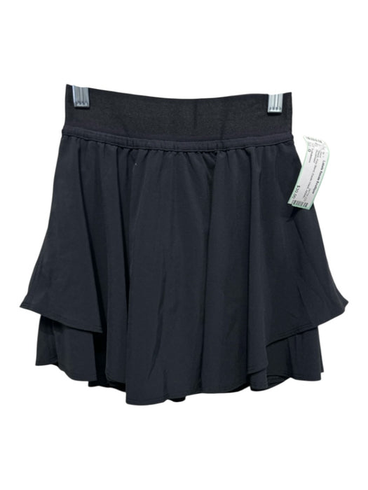 Lululemon Size 0 Black Poly Blend Elastic Waist Athletic Skirt Black / 0