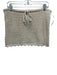 J Crew Size XS Cream Cotton Open Knit Drawstring Waist Scallop Hem Skirt Cream / XS