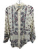 J Crew Size XXS Cream & Multi Viscose Blend Button Front Long Sleeve Paisley Top Cream & Multi / XXS