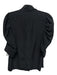 Frame Size XS Black Silk Puff Sleeves Button Front Top Black / XS
