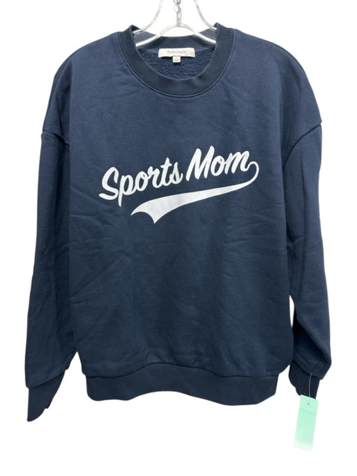 Favorite Daughter Size S Navy Cotton Blend Crewneck Graphic Print Sweatshirt Navy / S