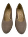 Ara Shoe Size 7.5 Taupe Beige Velour round toe Block Heel Supported Pumps Taupe Beige / 7.5