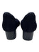Vivaia Shoe Size 41 Navy Blue Textile Square Toe Ribbed Block Heel Pumps Navy Blue / 41