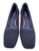 Vivaia Shoe Size 41 Navy Blue Textile Square Toe Ribbed Block Heel Pumps Navy Blue / 41