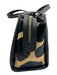 Visiona' Black & Tan Leather Pony Hair Hand & Crossbody Zip Close Bag Black & Tan / M