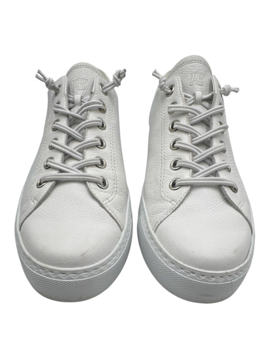 Paul Green Shoe Size 7.5 White Leather Lace Up Platform Sneakers White / 7.5