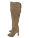 Joie Shoe Size 40 Beige Leather Suede tall Side Zip Boots Beige / 40