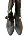 Dingo Shoe Size 9M Dark Brown Leather Bone Beaded Cowboy Boots Dark Brown / 9M