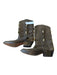 Dingo Shoe Size 9M Dark Brown Leather Bone Beaded Cowboy Boots Dark Brown / 9M