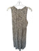 Petal + Pup Size M Tan & Gray Tencel Sleeveless Animal Print Ruffle collar Dress Tan & Gray / M