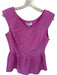 harlyn Size M Purple Silk Shoulder Pads Peplum Top Purple / M