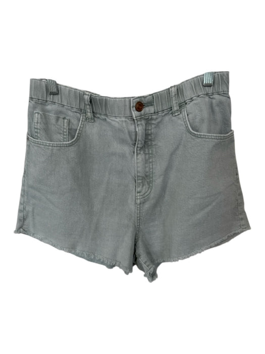 Pilcro Size M Sage green Cotton Elastic Waist Cut Off Denim Shorts Sage green / M