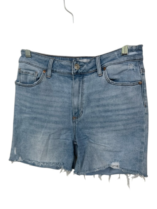 Paige Size 28 Light Wash Cotton Blend High Waist Cut Off Denim Shorts Light Wash / 28