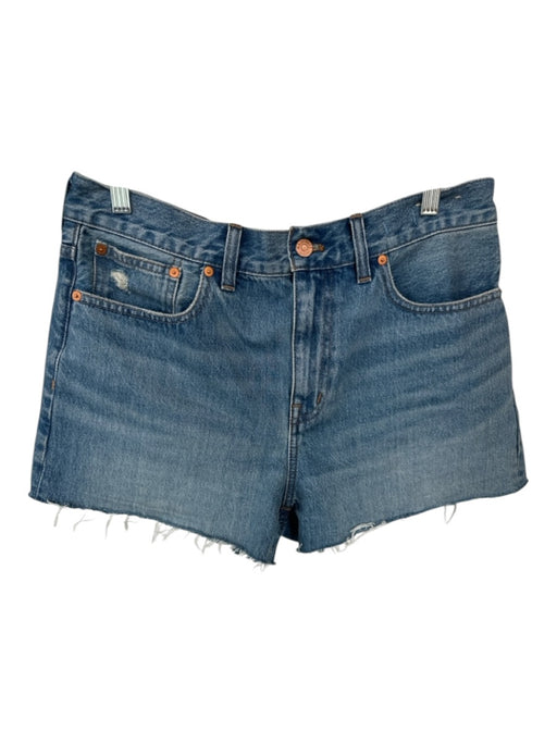 Madewell Size 29 Med Dark Wash Cotton High Waist Cut Off Denim Shorts Med Dark Wash / 29