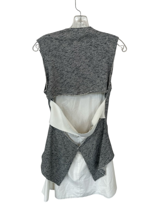 Derek Lam 10 Crosby Size 2 Gray & White Cotton Blend Sleeveless Heathered Dress Gray & White / 2