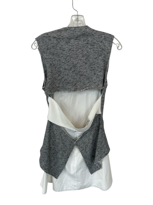 Derek Lam 10 Crosby Size 2 Gray & White Cotton Blend Sleeveless Heathered Dress Gray & White / 2