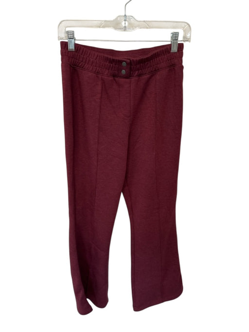 Spanx Size S Maroon Modal Blend High Waist Wide Leg Front Seam Athletic Pants Maroon / S