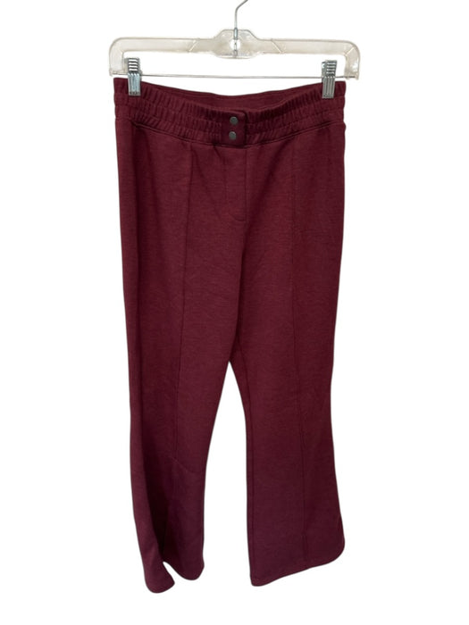 Spanx Size S Maroon Modal Blend High Waist Wide Leg Front Seam Athletic Pants Maroon / S