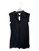 Rachel Zoe Size M Black Cotton Cap Sleeve Collar V Neck Shift Dress Black / M