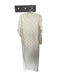 Line & Dot Size S Cream Acrylic Mock Neck Cable Knit Long Sleeve Maxi Dress Cream / S