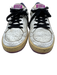 Golden Goose Shoe Size 38 White & Purple Leather Upper Glitter Detail Sneakers White & Purple / 38