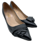 Valentino Garavani Shoe Size 38 Black Leather Upper Floral Detail Stiletto Pumps Black / 38