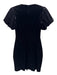 Avec Les Filles Size 4 Black Polyester Velvet Short Balloon Sleeve Dress Black / 4