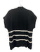 Maeve Size XS Black & White Acrylic Knit Cable Knit Gold Button Detail Sweater Black & White / XS