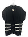 Maeve Size XS Black & White Acrylic Knit Cable Knit Gold Button Detail Sweater Black & White / XS
