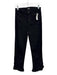 Paige Size 27 Black Wash Cotton Denim Zip & Button High Rise Ruffle Hem Jeans Black Wash / 27