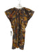 Ulla Johnson Size 0 Brown, Yellow & Orange Silk Blend Short Sleeve Floral Top Brown, Yellow & Orange / 0