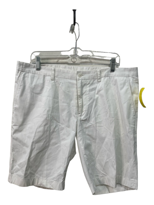 Dolce & Gabbana AS IS Size 56 White Cotton Solid Zip Fly Men's Shorts 56