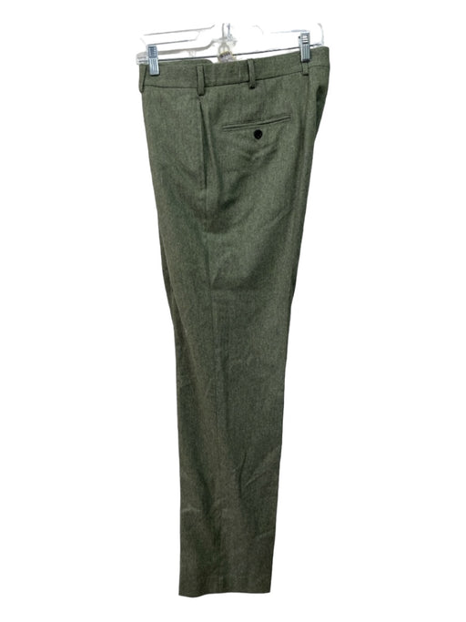 Sid Mashburn Size 34 Green Solid Zip Fly Men's Pants 34