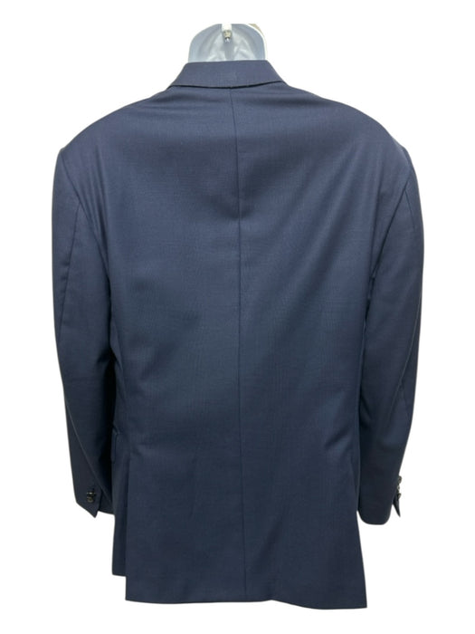 Isaia Navy Wool Blend Solid 2 Button Men's Blazer Navy / 52