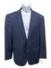 Isaia Navy Wool Blend Solid 2 Button Men's Blazer Navy / 52