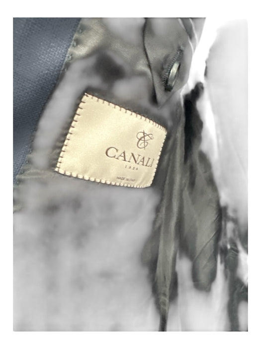 Canali AS IS Navy Wool Blend Solid 2 Button Men's Blazer Navy / 52