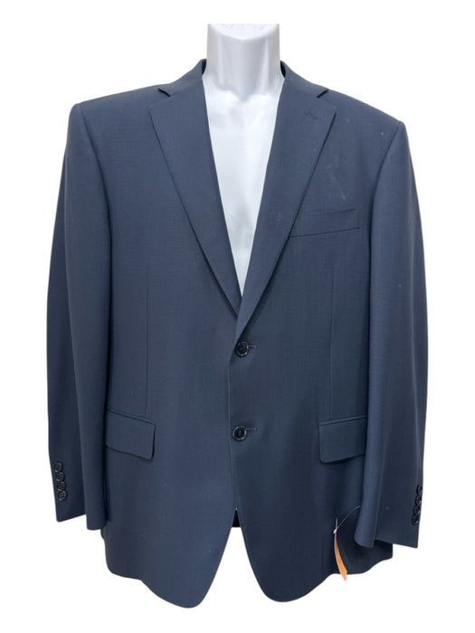 Canali AS IS Navy Wool Blend Solid 2 Button Men's Blazer Navy / 52