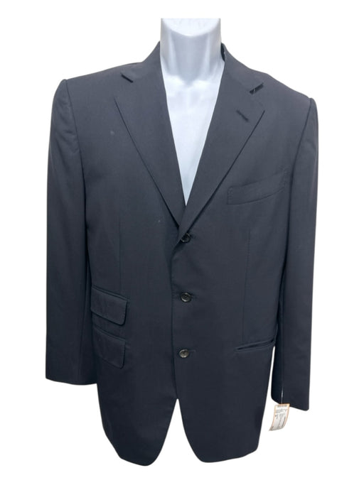 Tom Ford Navy Wool Solid 3 button Men's Blazer Navy / 50
