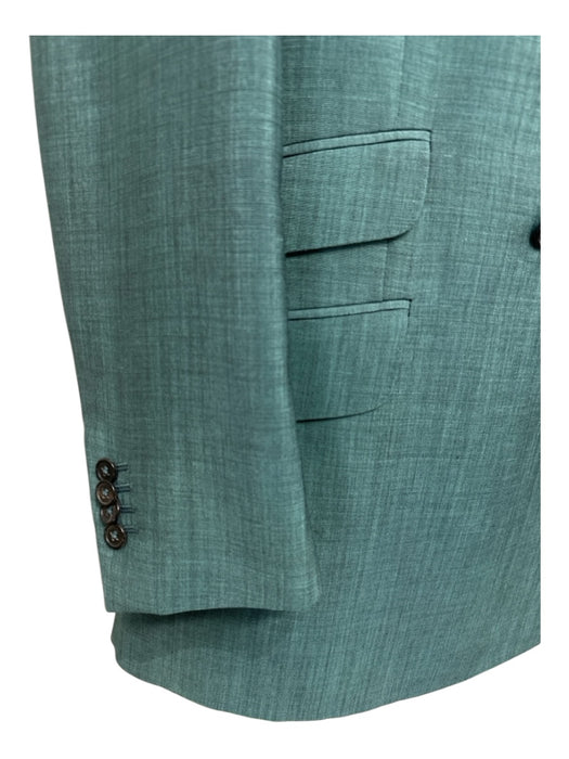 Gucci Green Wool Blend Solid Double Breasted Men's Blazer Green / 52