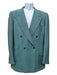 Gucci Green Wool Blend Solid Double Breasted Men's Blazer Green / 52